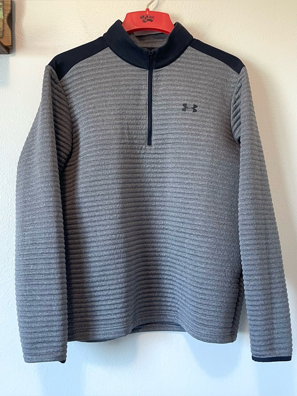 Under Armour ColdGear 1/4 Zip Pullover - Textured Loose Fit - Size Large